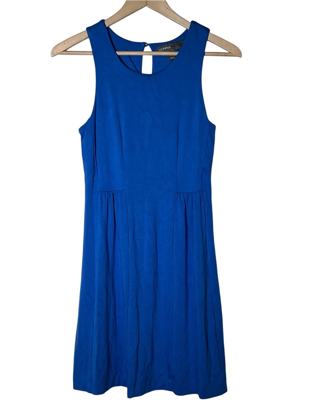 Donna Ricco blue sleeveless fit and flare dress size small S B181